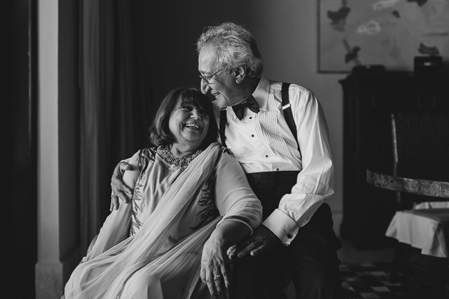 Parents' portrait on a wedding day