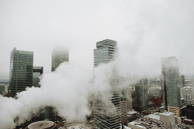 Fermenting Cellar Toronto Wedding Photographer. A dramatic March shot of Toronto defrosting.