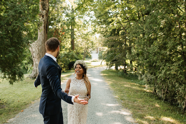 First look wedding pictures