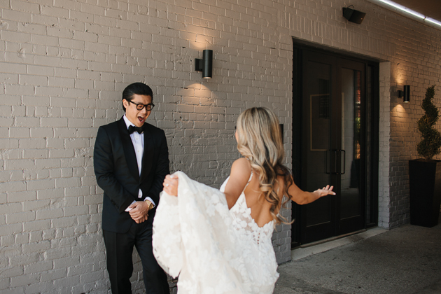 First look wedding pictures