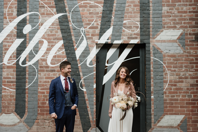 Rain on wedding day at this Only One Gallery wedding