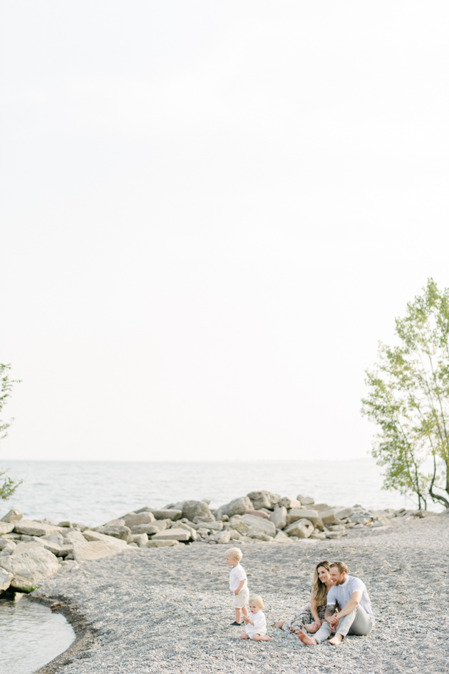 Summer family shoot on a beach in Toronto