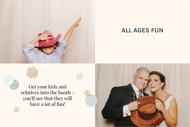 A Christmas photo booth is fun for all ages.