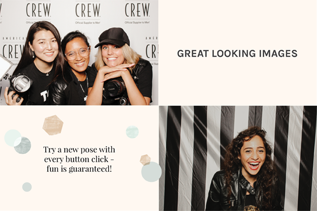 Take professional quality photos of all of your guests with a Christmas Photo Booth